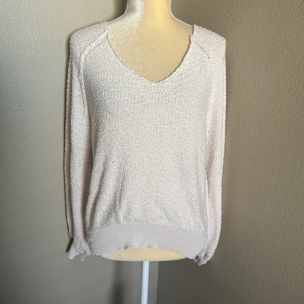 Code x Mode Light Cream V-Neck Women’s Sweater size S